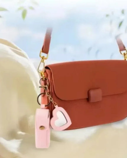 Portable Lipstick Bags Keychain Mini Wallet Storage Bag Key Chain Women Lipsticks Protective Key Ring With Makeup Mirror jewelry