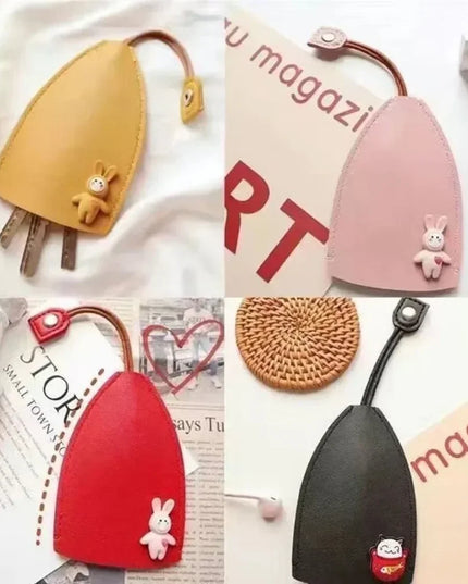 Korea Pull Type Key Case PU Leather Key Wallets Unisex Car Housekeepers Case Leather Key Keychain Pouch New Holder