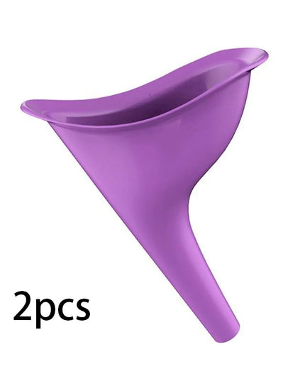 2pcs Woman Standing Piss Portable Toilet Urinal Camping Tent Outdoor Travel Emergency Soft Silicone Pee Funnel Urine Toilet