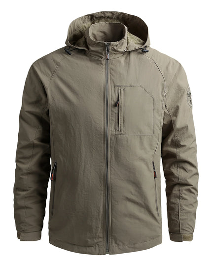 Men Outdoor Hiking Jackets Waterproof Hooded Windbreaker Coat Men 2023 Autumn New Casual Jacket Retro Sports Jackets Men