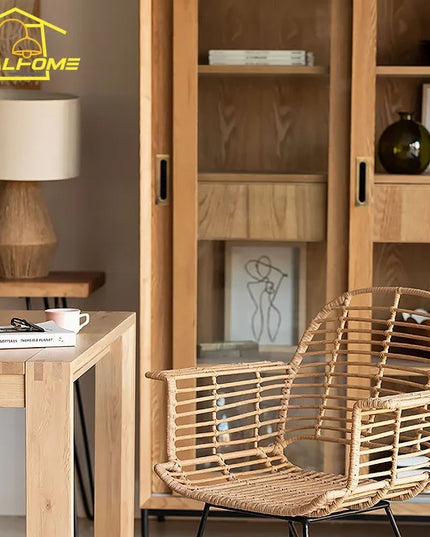 Japanese Wabi-sabi Retro Hand Woven Hemp Rope Table Lamp LED E27 Atmosphere Designer Desk Lights Study Bedside Hotel Homestay