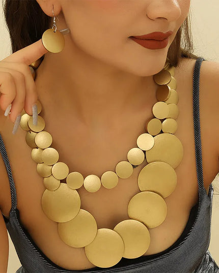 UDDEIN Boho Doublelayer Gran Collar de Madera