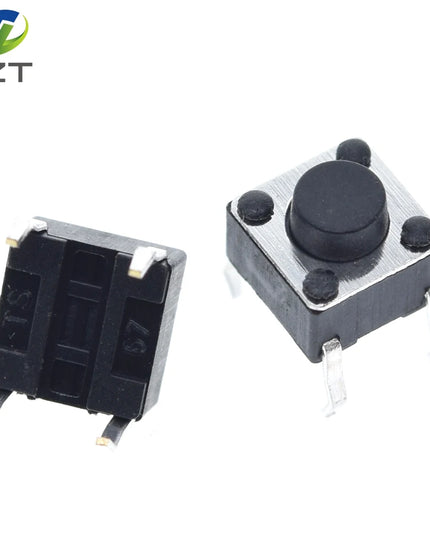 50PCS Tactile Push Button Switch for Arduino 6x6x5mm 6*6*5mm 4PIN