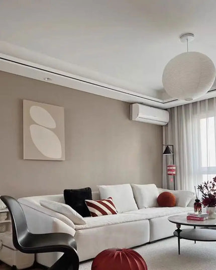 Hanging Paper Lampshade Light Fixture Classic Modern Pendant Light Lamp Cover Vintage Round Ceiling Light Cover Hotel Cafe