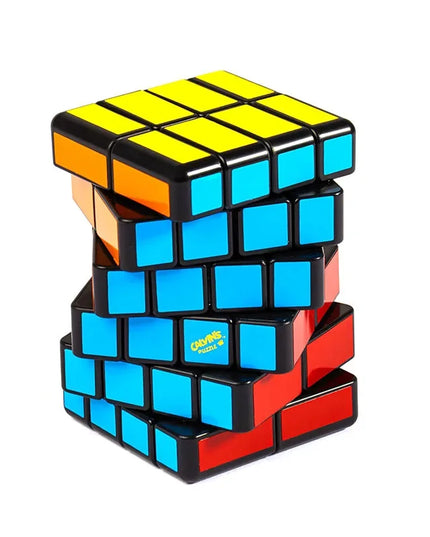 Calvin's Puzzle Magic Cube Flat 246 Cube 2x4x6 Unequal Order Cube Black Sticker Shaped Children's Puzzle Brain Burning Toy