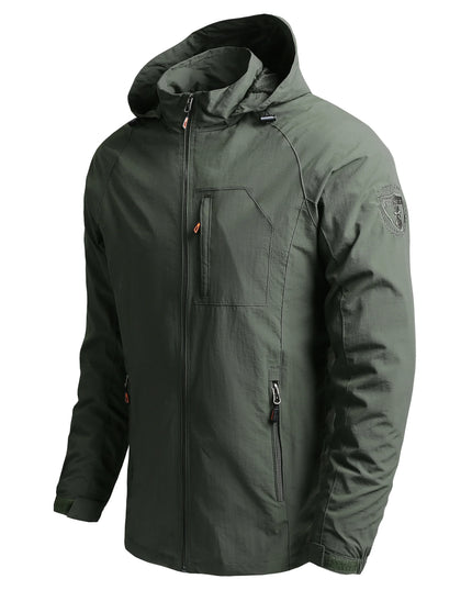 Men Outdoor Hiking Jackets Waterproof Hooded Windbreaker Coat Men 2023 Autumn New Casual Jacket Retro Sports Jackets Men