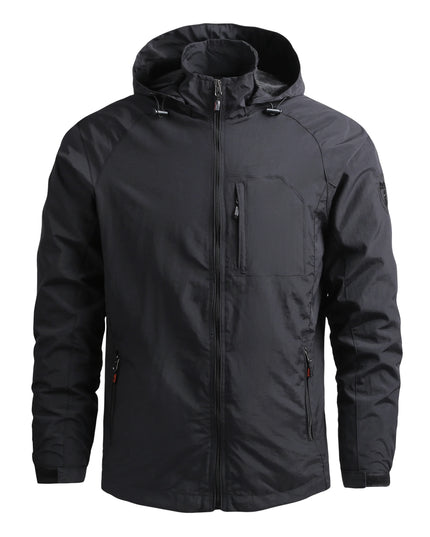 Men Outdoor Hiking Jackets Waterproof Hooded Windbreaker Coat Men 2023 Autumn New Casual Jacket Retro Sports Jackets Men