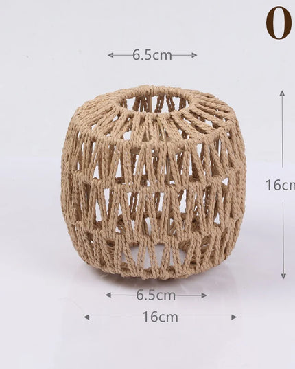 Artisan Rattan Lampshade Pendant Light Bamboo Fixture for Home Dining Area & Restaurant Lighting