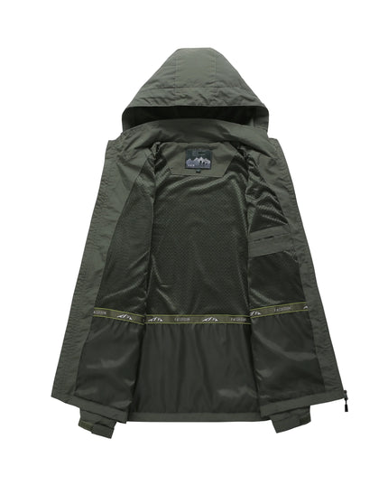 Men Outdoor Hiking Jackets Waterproof Hooded Windbreaker Coat Men 2023 Autumn New Casual Jacket Retro Sports Jackets Men