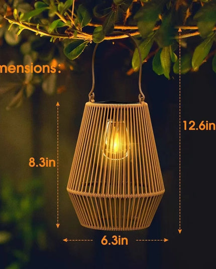 Linterna solar decorativa para exteriores solar