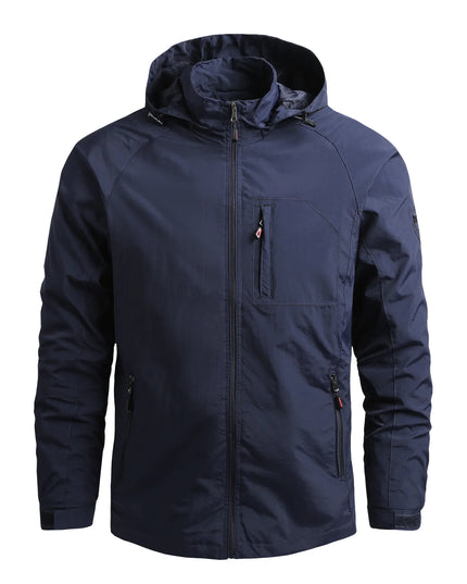 Men Outdoor Hiking Jackets Waterproof Hooded Windbreaker Coat Men 2023 Autumn New Casual Jacket Retro Sports Jackets Men