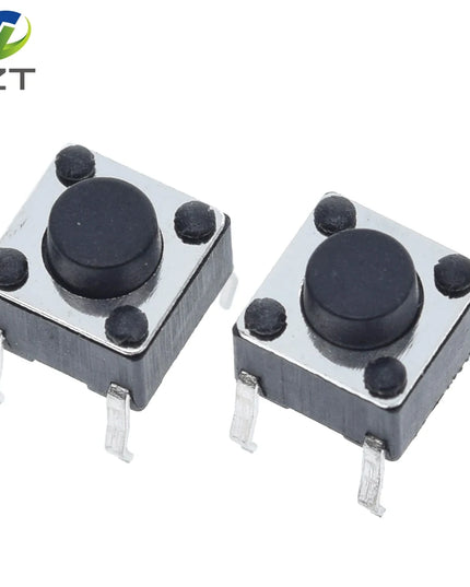50PCS Tactile Push Button Switch for Arduino 6x6x5mm 6*6*5mm 4PIN