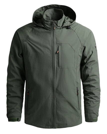 Men Outdoor Hiking Jackets Waterproof Hooded Windbreaker Coat Men 2023 Autumn New Casual Jacket Retro Sports Jackets Men