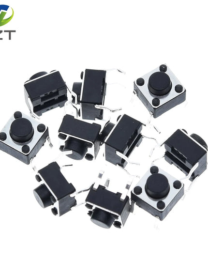 50PCS Tactile Push Button Switch for Arduino 6x6x5mm 6*6*5mm 4PIN