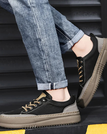 Four New Men's Walking Shoes Comfortable Men's Fashion Casual Skateboarding Shoes Fashionable Versatile Anti Slip Outdoor Shoes