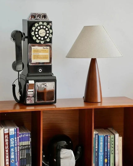 Solid Wood Retro fabric desk lamp Indoor decor Atmosphere Bedroom Bedside living room Tea Room Study Lamp