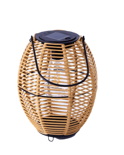 Portable Landscape Solar Imitation Lantern Waterproof Hollowed Yard Lantern Hanging Atmosphere Weave Wind Lamp Outdoor