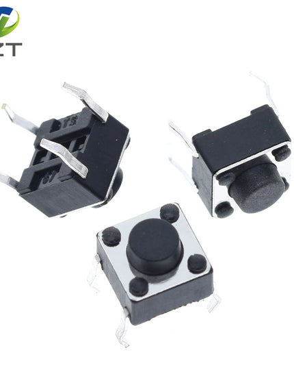 50PCS Tactile Push Button Switch for Arduino 6x6x5mm 6*6*5mm 4PIN