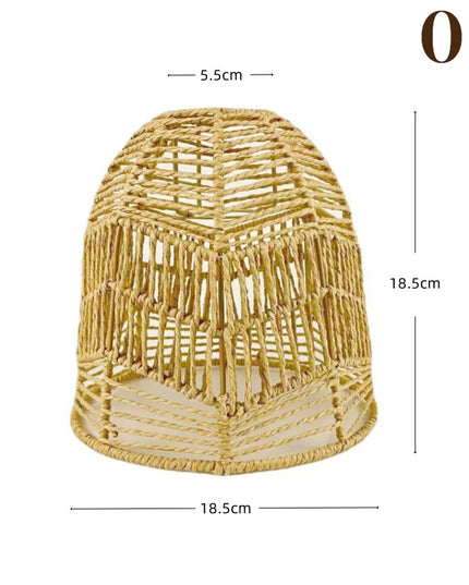 Artisan Rattan Lampshade Pendant Light Bamboo Fixture for Home Dining Area & Restaurant Lighting