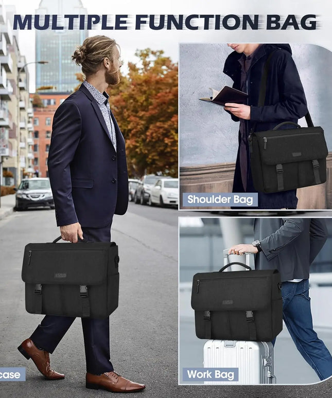 Laptop Briefcases for Men 15.6 Inch Laptop Bag Water resistant Computer Bag Lightweight Shoulder Satchel Bags