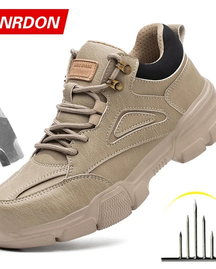 Safety Shoes Men Steel Toe Work Shoes Anti-smash Anti-puncture Indestructible Shoes Protective Boots Tactical Boots