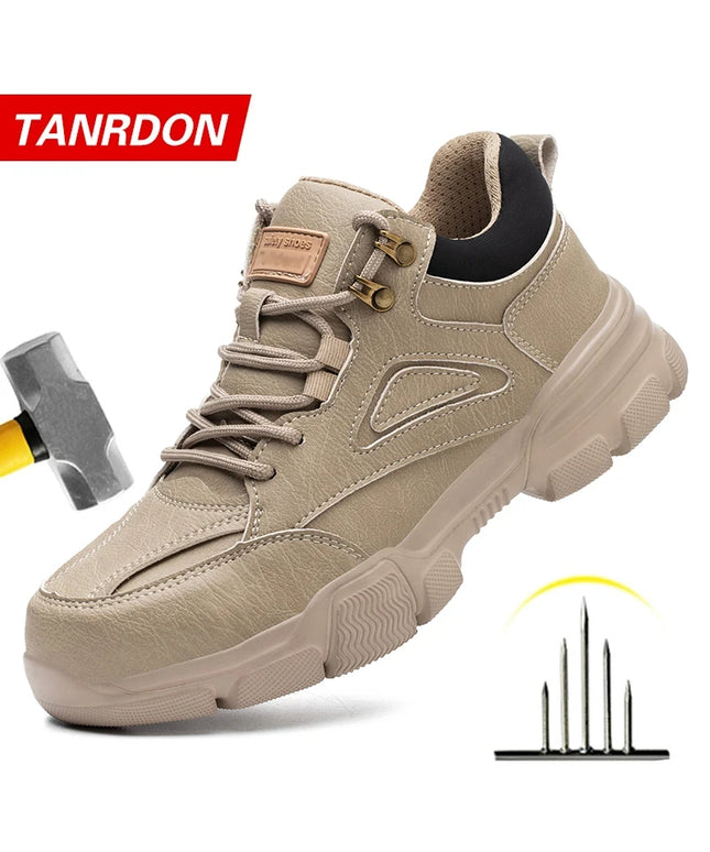 Safety Shoes Men Steel Toe Work Shoes Anti-smash Anti-puncture Indestructible Shoes Protective Boots Tactical Boots