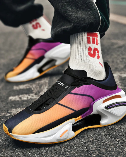 Zapatillas de correr para hombre y mujer, soporte estable con placa de carbono, calzado deportivo de suela gruesa transpirable c