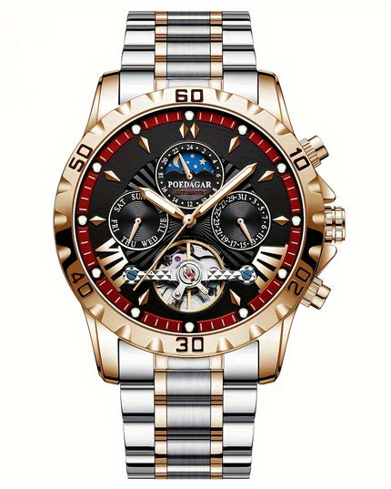 Fashion Men's Fully Automatic Mechanical Watch, Waterproof Luminous Wristwatch