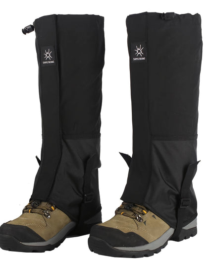 Waterproof Snowproof Leg Gaiters - Full Coverage Ankle Protection with Easy On/Off, Durable Waterproof Material for Skiing, Snowboarding, Hiking, Ice Climbing - Compatible with Alpine Boots & Shoes - Ideal for Winter Sports &