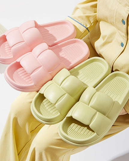 EVA Slippers with Anti-Slip Soft Sole & Quick-Dry Design - Lightweight Indoor/Outdoor House Shoes for Bathroom, Home, and Garden - Ergonomic Comfort, All-Season Wear, Stylish Striped Pattern (Hand Wash/Dry Clean), Indoor Slip