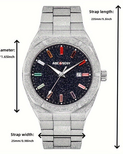 Men's Business Watch, Unique Fashion Waterproof Calendar Luminous Watch