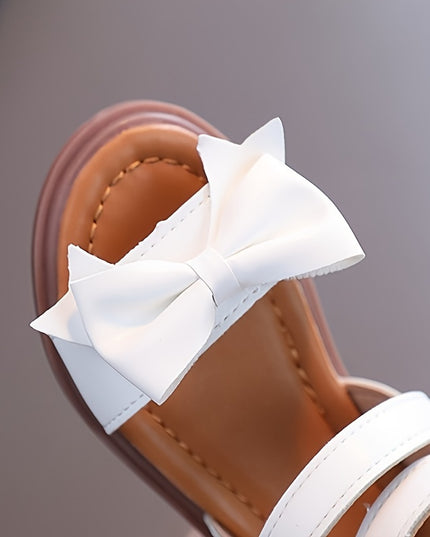 Girls' First Walkers Baby Sandals with Closure - Soft TPR Sole & PU Upper, Non-Slip Beach Shoes for, Star & Princess Patterns, Open-Toe Summer Footwear for New Walkers (Pink/White) - Easy On/Off Girl Footwear