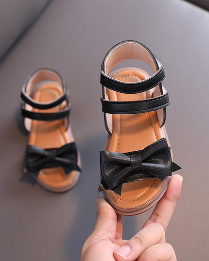 Girls' First Walkers Baby Sandals with Closure - Soft TPR Sole & PU Upper, Non-Slip Beach Shoes for, Star & Princess Patterns, Open-Toe Summer Footwear for New Walkers (Pink/White) - Easy On/Off Girl Footwear