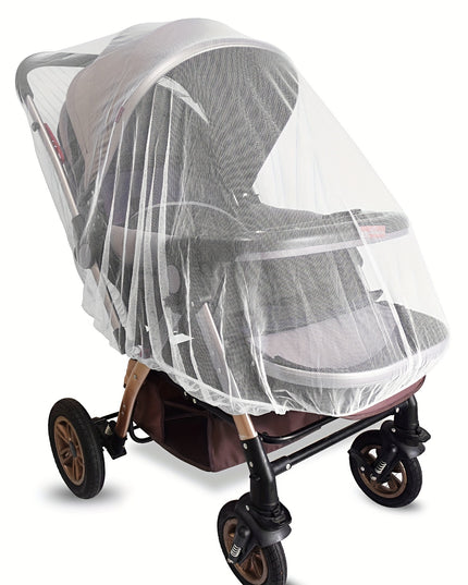 Mosquito Net for Stroller - Durable Baby Stroller Mosquito Net - Perfect Bug Net for Strollers, Bassinets, Cradles, Playards, Pack N Plays and Portable Mini Crib (White)