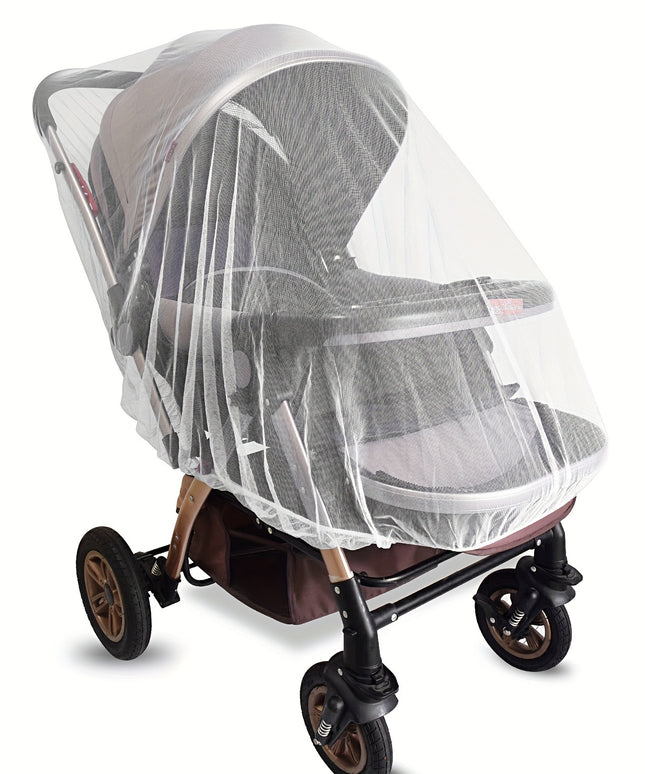 Mosquito Net for Stroller - Durable Baby Stroller Mosquito Net - Perfect Bug Net for Strollers, Bassinets, Cradles, Playards, Pack N Plays and Portable Mini Crib (White)
