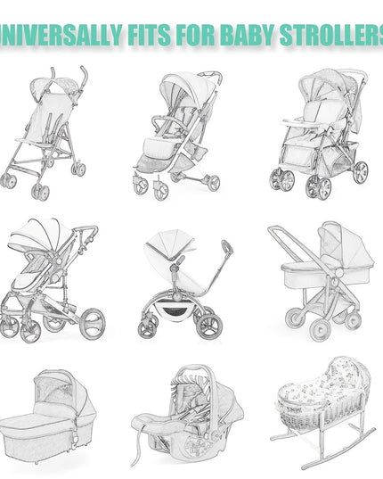 Mosquito Net for Stroller - Durable Baby Stroller Mosquito Net - Perfect Bug Net for Strollers, Bassinets, Cradles, Playards, Pack N Plays and Portable Mini Crib (White)