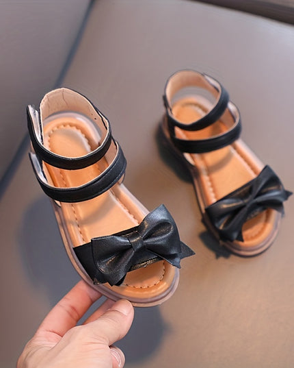 Girls' First Walkers Baby Sandals with Closure - Soft TPR Sole & PU Upper, Non-Slip Beach Shoes for, Star & Princess Patterns, Open-Toe Summer Footwear for New Walkers (Pink/White) - Easy On/Off Girl Footwear