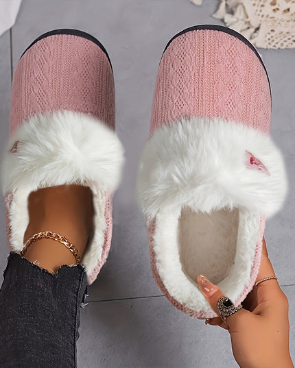 Women'S Plush Slippers - Winter Warm Soft Indoor/Outdoor House Shoes with Plush & TPR Sole, Soft Fabric Upper & Cushioned Insole - All-Season Cozy Slip-Ons in, Indoor Footwear, Minimalist Design, Comfortable Footwear, Stylish
