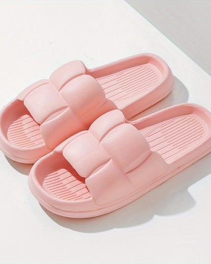 EVA Slippers with Anti-Slip Soft Sole & Quick-Dry Design - Lightweight Indoor/Outdoor House Shoes for Bathroom, Home, and Garden - Ergonomic Comfort, All-Season Wear, Stylish Striped Pattern (Hand Wash/Dry Clean), Indoor Slip