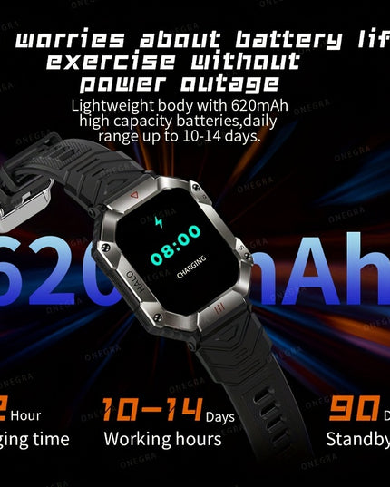 ONEGRA Sports Smart Watch For Women Men, Waterproof Fitness Watches With AI Voice Wireless Call