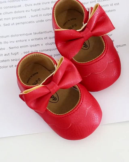Adorable Baby Girls' Bowknot Mary Jane Shoes - Lightweight, Non-Slip, Comfy First Walking Shoes for Prewalkers, Perfect for Spring Wedding Party Dress Up, Toddler's Delightful Footwear Choice