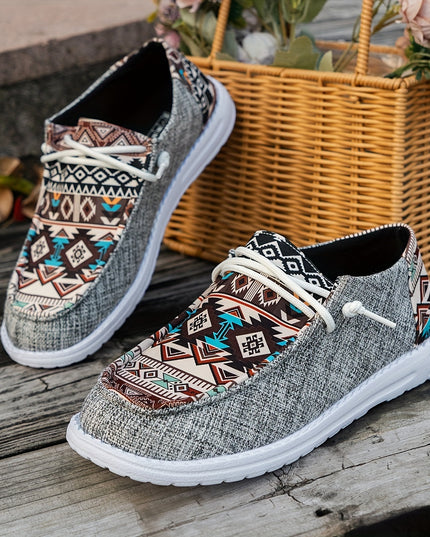 Womens Retro Floral Skate Shoes - Ultra-Comfortable Slip-On Sneakers with Trendy Color Block Design - Fashion Casual Footwear for Everyday Style