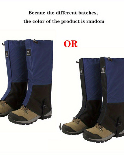 Waterproof Snowproof Leg Gaiters - Full Coverage Ankle Protection with Easy On/Off, Durable Waterproof Material for Skiing, Snowboarding, Hiking, Ice Climbing - Compatible with Alpine Boots & Shoes - Ideal for Winter Sports &