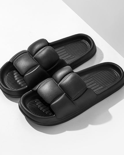 EVA Slippers with Anti-Slip Soft Sole & Quick-Dry Design - Lightweight Indoor/Outdoor House Shoes for Bathroom, Home, and Garden - Ergonomic Comfort, All-Season Wear, Stylish Striped Pattern (Hand Wash/Dry Clean), Indoor Slip